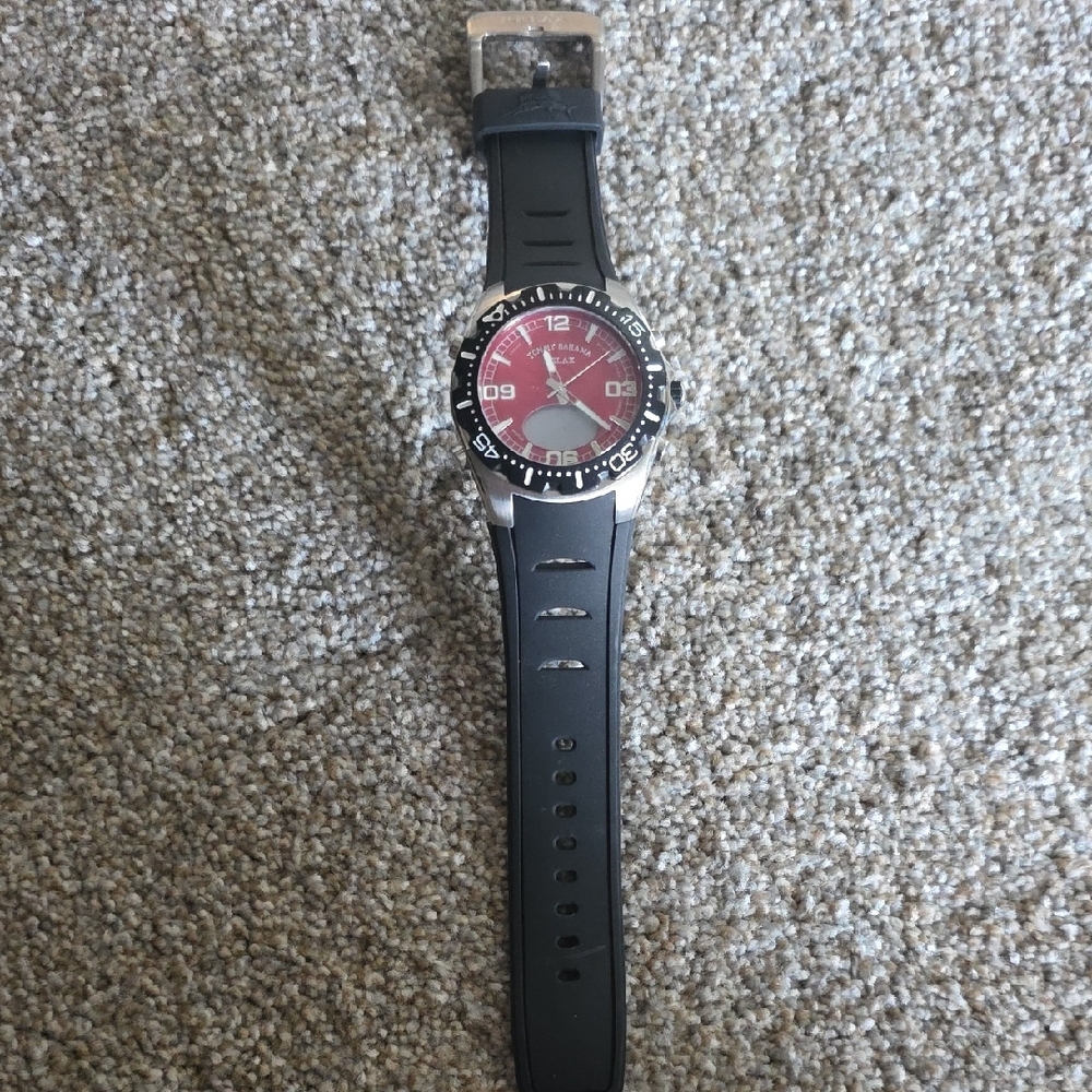 Tommy Bahama Black and Red Dial Watch - Picture 7 of 8